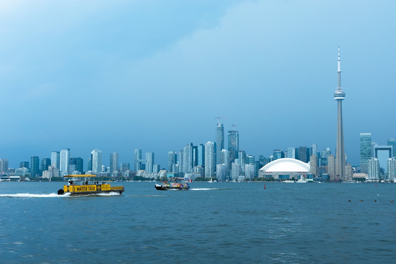 Toronto skyline with CN Tower and waterfront