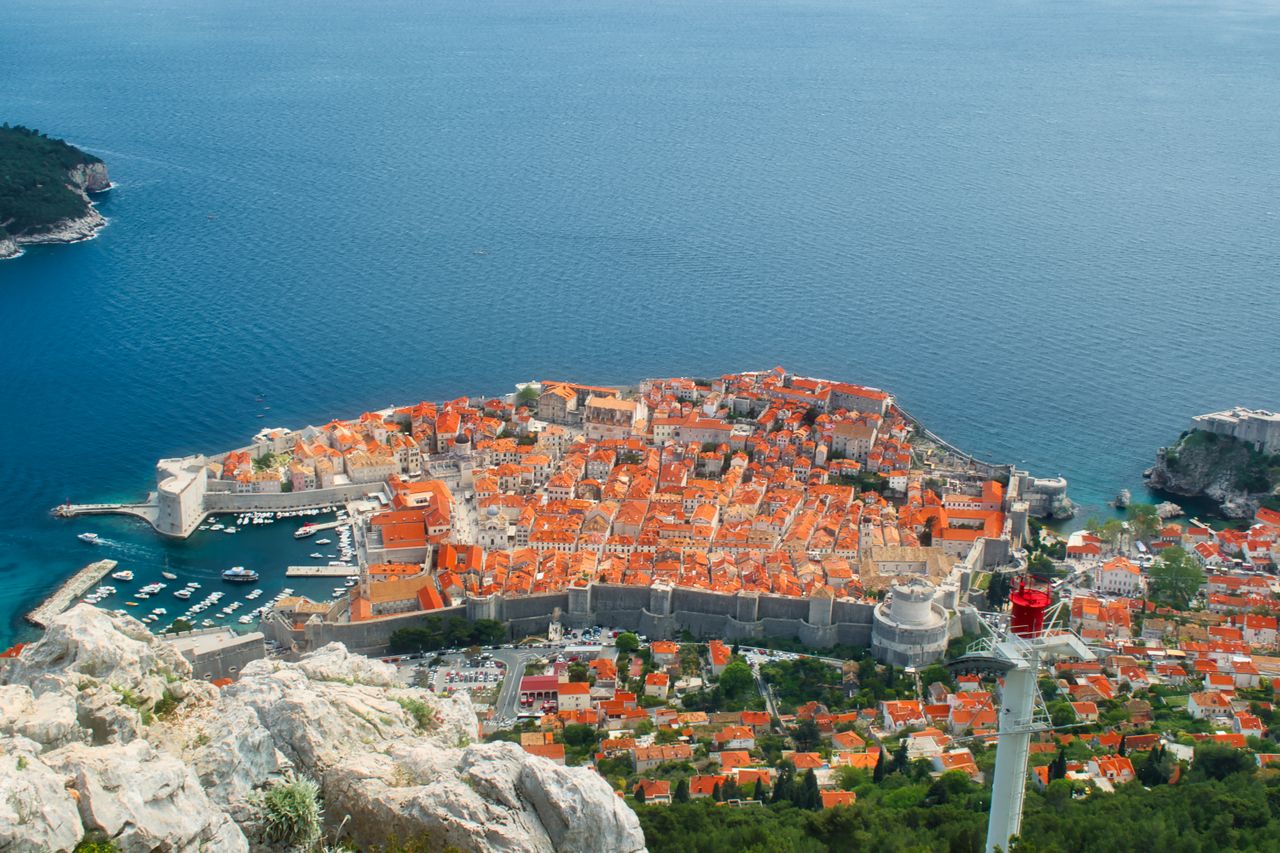 Dubrovnik Old Town city walls and historic architecture